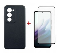 Чохол до мобільного телефона Dengos Carbon Kit for Xiaomi Redmi 15 4G case + glass Black (DG-KM-163)