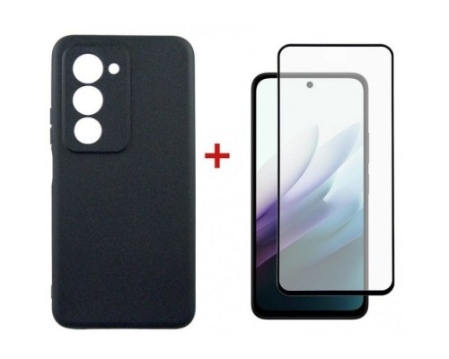 Чохол до мобільного телефона Dengos Carbon Kit for Xiaomi Redmi 15 4G case + glass Black (DG-KM-163)