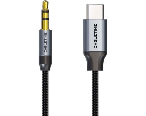 Кабель мультимедійний USB-C to 3.5mm M 1.0m Cabletime (CA915767)