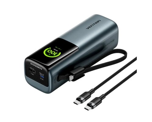 Батарея універсальна Vention 27000 mAh 200W Gray TFT Display Type (FKGH0)