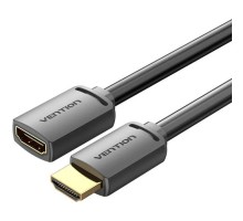 Кабель мультимедійний HDMI M to HDMI F 1.0m V2.0 4K60Hz PVC black Vention (AHCBF)