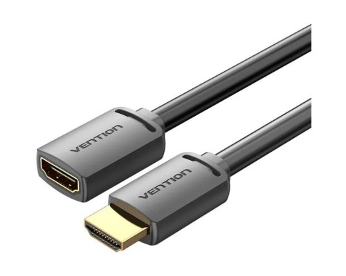 Кабель мультимедійний HDMI M to HDMI F 1.0m V2.0 4K60Hz PVC black Vention (AHCBF)