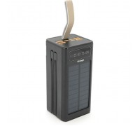 Батарея універсальна Linkage 50000mAh, Solar, 22.5W, cables Туре-С+Lighting, Black (LKP-47)