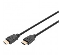 Кабель мультимедійний HDMI M to HDMI M 2.0m 4K60Hz w/Ethernet black Digitus (DB-330123-020-S)