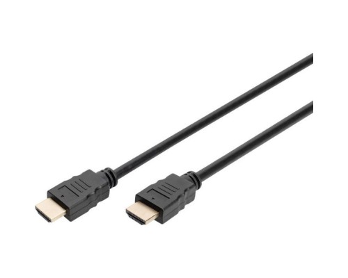 Кабель мультимедійний HDMI M to HDMI M 2.0m 4K60Hz w/Ethernet black Digitus (DB-330123-020-S)