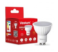Лампочка Vestum MR16 6W 3000K 220V GU10 (1-VS-1505)