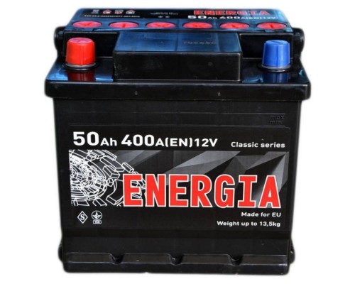 Акумулятор автомобільний ENERGIA 50Ah (+/-) 400EN (000022384)