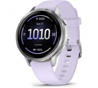 Смарт-годинник Garmin Venu 4 (41mm), Gray w/ Silver + Periwinkle, GPS смарт-годинник (010-03013-01)