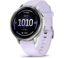 Смарт-годинник Garmin Venu 4 (41mm), Gray w/ Silver + Periwinkle, GPS смарт-годинник (010-03013-01)