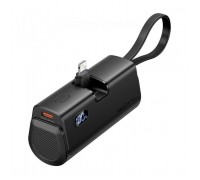 Батарея універсальна Vention 4800mAh 22,5W PD, USB-C In/Out, LED display, with built-in Lightning cable Black (FHRB0)