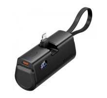Батарея універсальна Vention 4800mAh 22,5W PD, USB-C In/Out, LED display, with built-in Lightning cable Black (FHRB0)