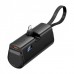 Батарея універсальна Vention 4800mAh 22,5W PD, USB-C In/Out, LED display, with built-in Lightning cable Black (FHRB0)