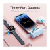 Батарея універсальна Vention 4800mAh 22,5W PD, USB-C In/Out, LED display, with built-in Lightning cable Black (FHRB0)