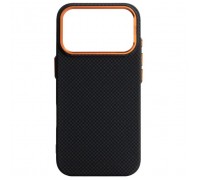 Чохол до мобільного телефона Armorstandart LikeCarbon2 SE MagCase Apple iPhone 17 Pro Kevlar Black Orange (ARM89164)