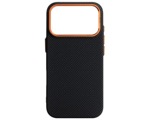 Чохол до мобільного телефона Armorstandart LikeCarbon2 SE MagCase Apple iPhone 17 Pro Kevlar Black Orange (ARM89164)