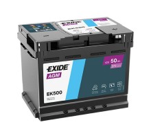 Акумулятор автомобільний EXIDE AGM 50Ah (EK500)