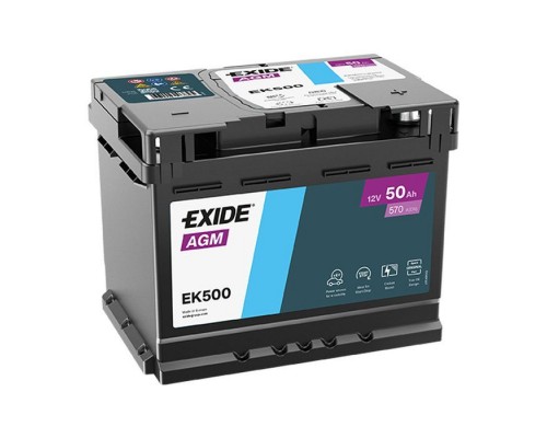 Акумулятор автомобільний EXIDE AGM 50Ah (EK500)