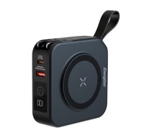 Батарея універсальна Energizer Magnetic Wireless 10000mAh 20W PD, AC зарядка, QI/15W, built-in USB-C (QM10001AC)