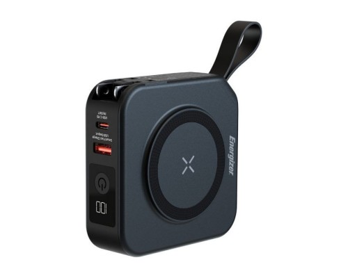 Батарея універсальна Energizer Magnetic Wireless 10000mAh 20W PD, AC зарядка, QI/15W, built-in USB-C (QM10001AC)