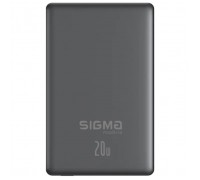 Батарея універсальна Sigma X-power SI10A7QL-MAG grey 10000mAh, Magnetic wireless 15W, PD+QC, 20W max (4827798955116)