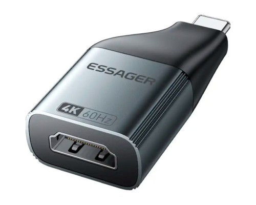 Перехідник HDMI F to USB-C M 4K60Hz Essager (EZJHD60-MJ0G-P)