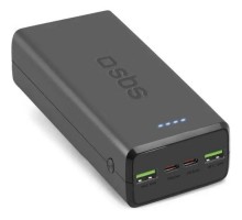 Батарея універсальна SBS 30000mAh 20W PD,QC, 2xUSB-A, 2xUSB-C Black (TTBB30000PD20K)