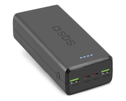 Батарея універсальна SBS 30000mAh 20W PD,QC, 2xUSB-A, 2xUSB-C Black (TTBB30000PD20K)