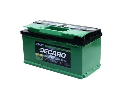 Акумулятор автомобільний DECARO 100Ah-12v PROFI (353х175х190), R, EN850 (6СТ-100 АЗ (0) PRO)