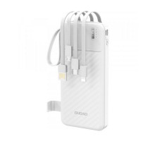Батарея універсальна Dudao 10000mAh K11 10W, USB-A, USB-C, microUSB, with USB-A/USB-C/Lightning/MicroUSB cables White (6977196681860)