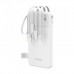 Батарея універсальна Dudao 10000mAh K11 10W, USB-A, USB-C, microUSB, with USB-A/USB-C/Lightning/MicroUSB cables White (6977196681860)