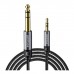 Кабель мультимедійний 3.5mm M to 6.5mm M 1.2m Essager (EYPMM-XL0G-P)