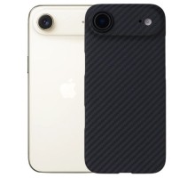 Чохол до мобільного телефона BeCover FIBRA Carbonite MagSafe Apple iPhone 17 Air Black (715407)