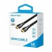 Кабель мультимедійний HDMI M to HDMI M 2.0m V2.0 4K60Hz braided zinc alloy black Vention (ALMBH)