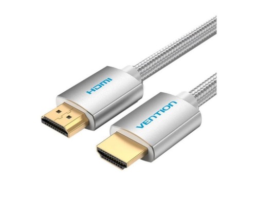 Кабель мультимедійний HDMI M to HDMI M 5.0m V2.1 4K60Hz braided aluminum alloy gray Vention (AABIJ)