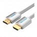Кабель мультимедійний HDMI M to HDMI M 5.0m V2.1 4K60Hz braided aluminum alloy gray Vention (AABIJ)
