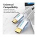 Кабель мультимедійний HDMI M to HDMI M 5.0m V2.1 4K60Hz braided aluminum alloy gray Vention (AABIJ)