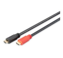 Кабель мультимедійний HDMI M to HDMI M 10.0m Full HD 60Hz AOC w/Amplifier black Digitus (AK-330105-100-S)