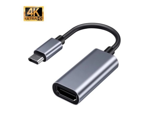 Перехідник USB-C to HDMI F USB 3.0 4K60Hz dark gray Dynamode (DM-AD-USB-C-HDMI)