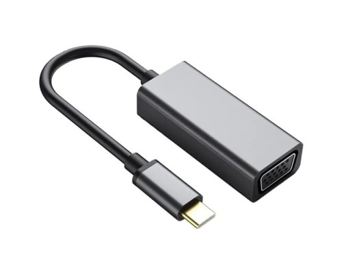 Перехідник USB-C to VGA F USB 3.0 Full HD 1080p 60Hz dark gray Dynamode (DM-AD-USB-C-VGA)