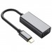 Перехідник USB-C to VGA F USB 3.0 Full HD 1080p 60Hz dark gray Dynamode (DM-AD-USB-C-VGA)