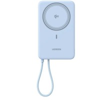 Батарея універсальна Ugreen 10000mAh 30W 1xUSB-C + 15W Magnetic Wireless + cable USB-C blue (65839B)