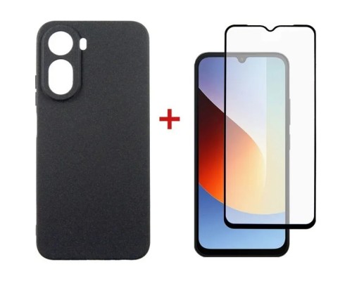 Чохол до мобільного телефона Dengos Carbon Cover + Glass Xiaomi Redmi A7 Pro Black (DG-KM-202)