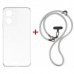 Чохол до мобільного телефона Dengos Case + Cross-body Strap Motorola G06/G06 Power Clear+Grey (DG-KM-CCRB-29)