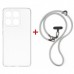 Чохол до мобільного телефона Dengos Case + Cross-body Strap Motorola G17/G17 Power Clear+Grey (DG-KM-CCRB-31)