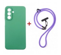 Чохол до мобільного телефона Dengos Case + Cross-body Strap Samsung Galaxy A17/A26 Mint+Purple (DG-KM-CCRB-25)