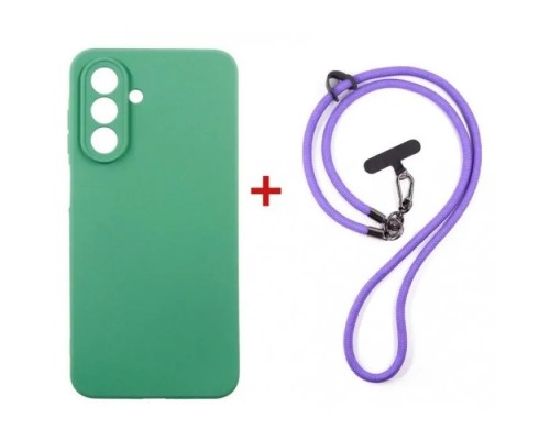 Чохол до мобільного телефона Dengos Case + Cross-body Strap Samsung Galaxy A17/A26 Mint+Purple (DG-KM-CCRB-25)