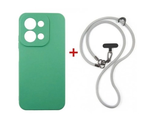 Чохол до мобільного телефона Dengos Case + Cross-body Strap Xiaomi Redmi 15C Mint+Grey (DG-KM-CCRB-49)