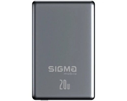 Батарея універсальна Sigma X-power SI05A7QL-MAG 5000mAh, Magnetic wireless 15W, PD, QC, 20Wmax, MagSafe (4827798359419)