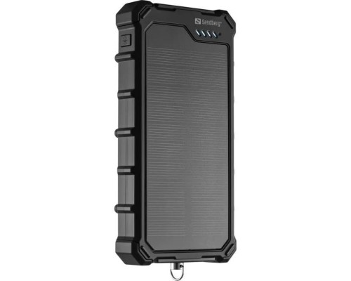 Батарея універсальна Sandberg 10000mAh, 22.5W, PD, Solar, CampLED, PowerThrough, IP65 (421-23)