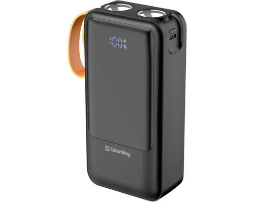 Батарея універсальна ColorWay 30 000 mAh PowerHub PD/22.5W, QC/4.0, Black (CW-PB300LP07BK)